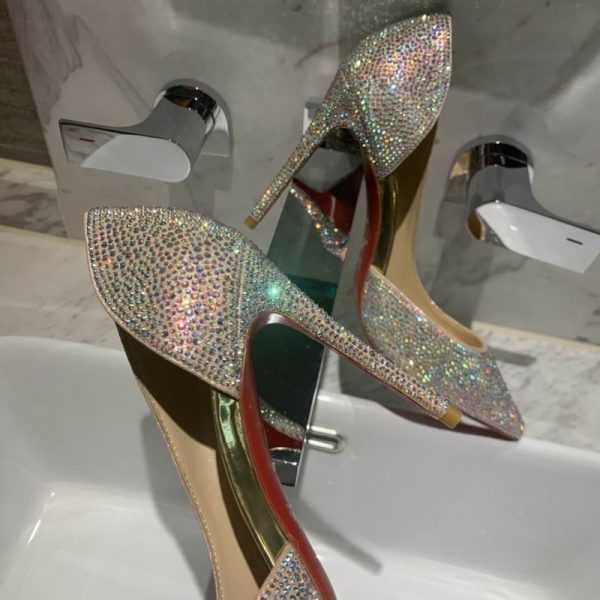 Christian Louboutin Escarpins Iriza 100mm Strass Pailletés Multicolore – Image 2
