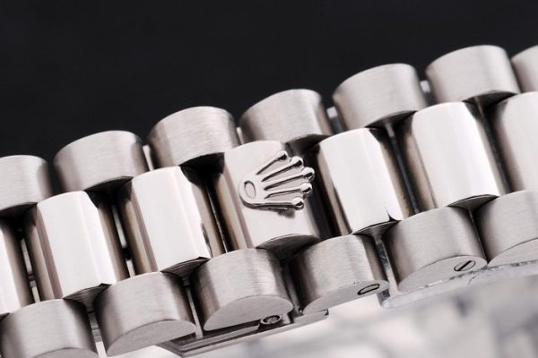 Rolex Day-Date Acier Inoxydable Bracelet Cadran Noir 80294 – Image 4
