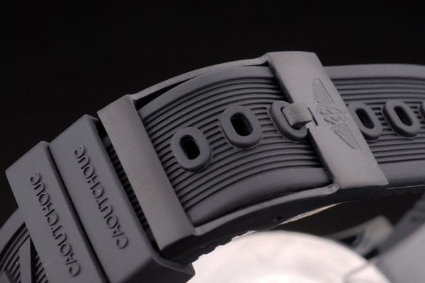 Breitling Certifiée Bracelet Caoutchouc Noir Cadran Beige Chronographe 80183 – Image 4
