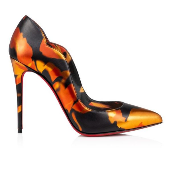 Christian Louboutin Hot Chick 100 mm Escarpins Cuir Specchio On Fire Multicolore – Image 4