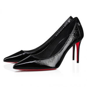 Christian Louboutin Sporty Kate 100 mm Escarpins Cuir Verni Vog Noir