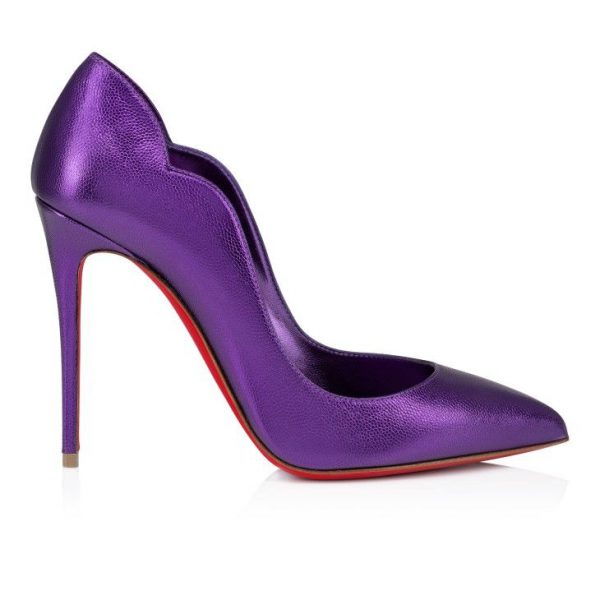 Christian Louboutin Hot Chick 100 mm Escarpins Cuir Nappa Jacaranda – Image 2