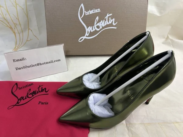 Christian Louboutin Escarpins Kate 100 mm Cuir Nappa Vertlaine – Image 5