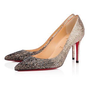 Christian Louboutin Escarpins Kate Strass 85 mm Noir/Nude Strass
