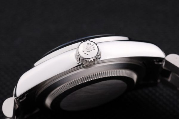 Rolex Day-Date Acier Inoxydable Bracelet Cadran Noir 80294 – Image 3