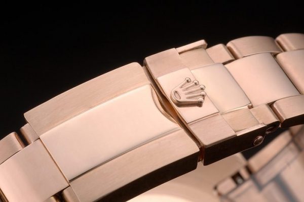 Rolex Daytona Plaqué Ion Tachymètre Bracelet Or Rose Cadran Or Rose 80244 – Image 5