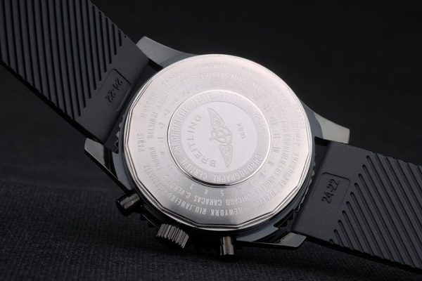 Breitling Certifiée Bracelet Caoutchouc Noir Cadran Beige Chronographe 80183 – Image 3