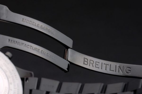Breitling Certifiée Bracelet Acier Noir Cadran Beige Chronographe 80171 – Image 4