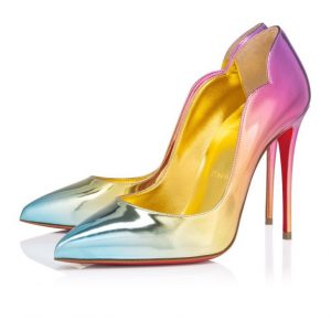 Christian Louboutin Hot Chick 100 mm Escarpins Cuir Specchio Boreal Multicolore