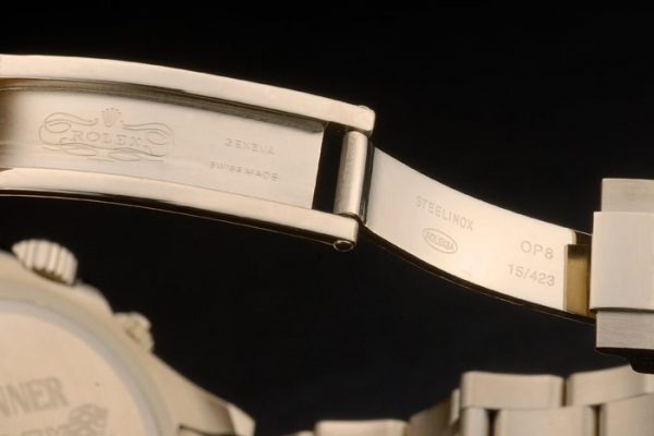 Rolex Daytona Cosmograph Lunette Arc-en-ciel Cristaux Bracelet Or Rose Cadran Noir 80251 – Image 4