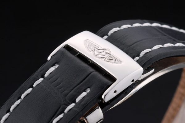 Breitling Bentley Cuir Croco Noir Bracelet Cadran Noir 80286 – Image 5