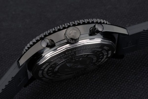 Breitling Certifiée Bracelet Caoutchouc Noir Cadran Beige Chronographe 80183 – Image 2