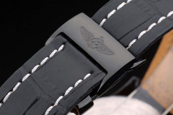 Breitling Certifiée Bracelet Cuir Noir Cadran Noir Chronographe 80179 – Image 4