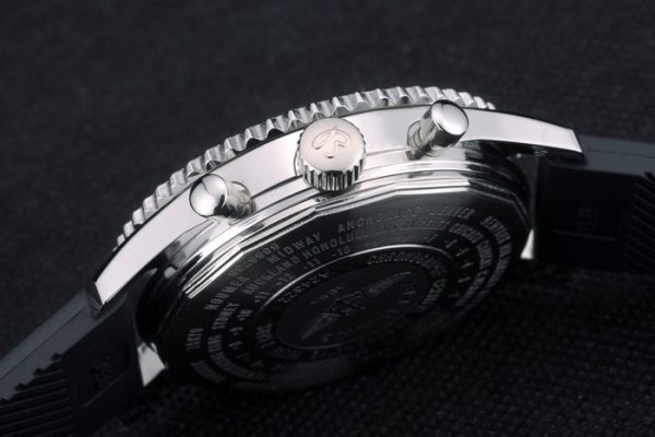 Breitling Certifiée Bracelet Caoutchouc Noir Cadran Noir Chronographe 80182 – Image 3