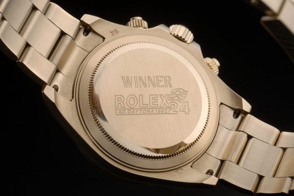 Rolex Daytona Cosmograph Lunette Arc-en-ciel Cristaux Bracelet Or Rose Cadran Noir 80251 – Image 3