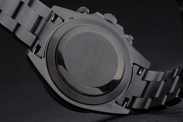 Rolex Daytona Plaqué Ion Noir Tachymètre Bracelet Acier Noir Cadran Vert 80246 – Image 3