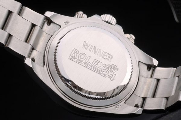 Rolex Daytona Cosmograph Lunette Cristaux Arc-en-ciel Bracelet Acier Steep Cadran Noir 80250 – Image 3