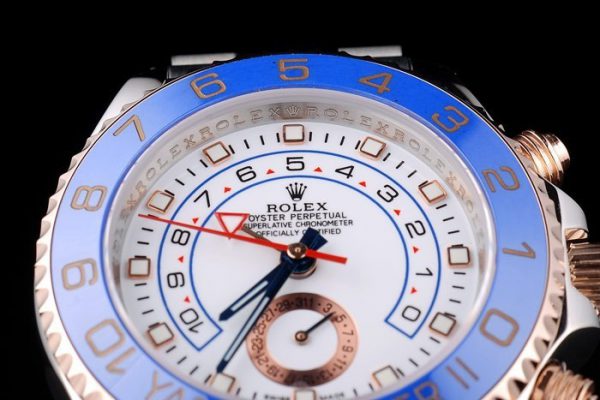 Rolex Yachtmaster Lunette Céramique Bleue Cadran Blanc Tachymètre – Image 8