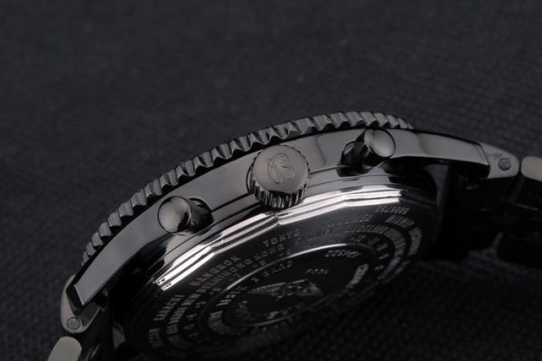 Breitling Certifiée Bracelet Acier Noir Cadran Beige Chronographe 80171 – Image 2