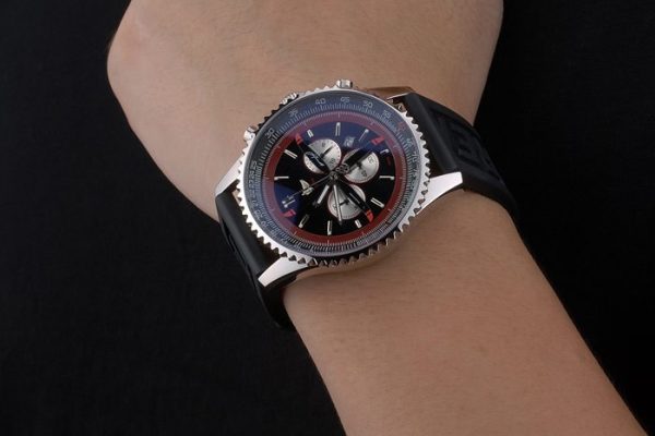 Breitling Certifiée Bracelet Caoutchouc Noir Cadran Noir Chronographe 80182 – Image 2