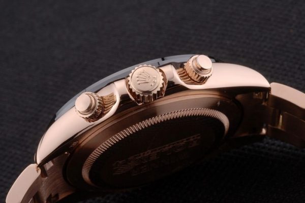 Rolex Daytona Plaqué Ion Tachymètre Bracelet Or Rose Cadran Or Rose 80244 – Image 2