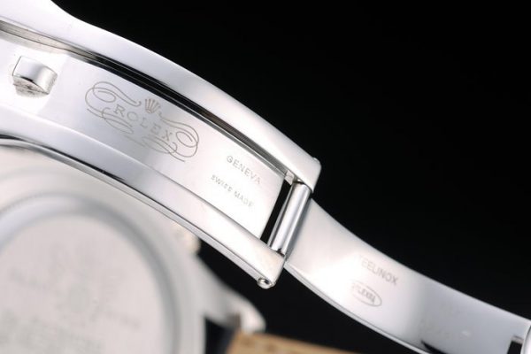 Rolex Daytona Boîtier Acier Inox Cadran Bleu Bracelet Cuir Noir – Image 2