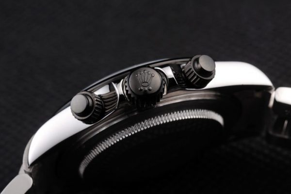 Rolex Daytona Acier Inoxydable Cadran Noir Émaillé Argent – Image 10