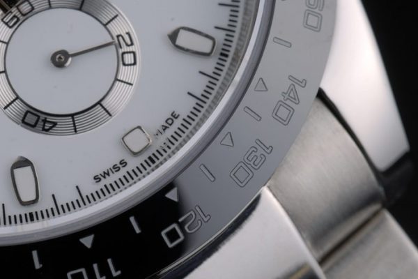 Rolex Daytona Céramique Noire Tachymètre Bracelet Acier Blanc 80249 – Image 10