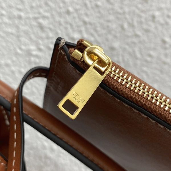 Faux Celine Bucket 16 Sac en marron – Image 7