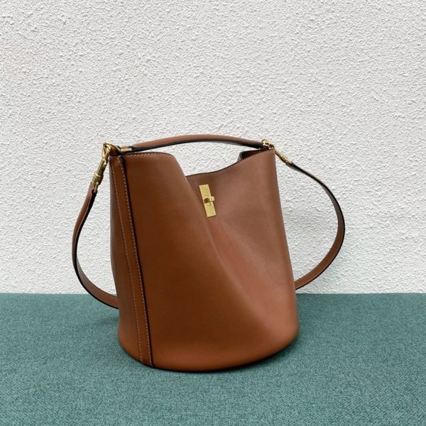 Faux Celine Bucket 16 Sac en marron – Image 4
