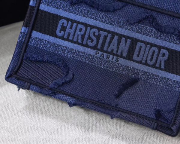 Réplique Mini Sac Dior Book Tote en camouflage bleu – Image 8