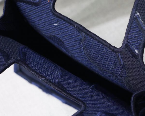 Réplique Mini Sac Dior Book Tote en camouflage bleu – Image 7