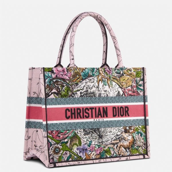 Réplique Sac Dior Book Tote Medium en broderie Constellation multicolore