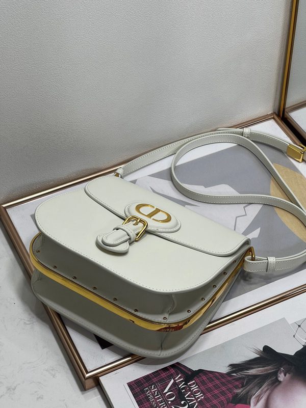 Réplique Sac Dior Bobby Frame en blanc – Image 6