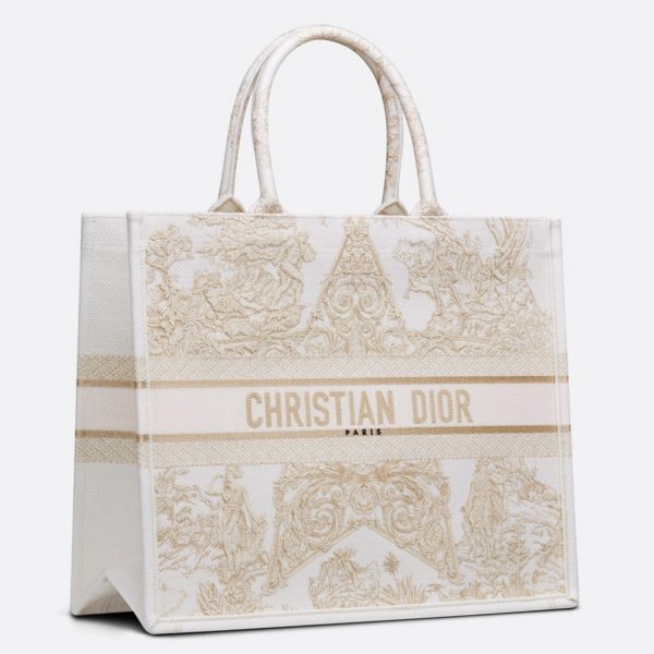 Réplique Sac Dior Book Tote Large en broderie Stella "Around the World"