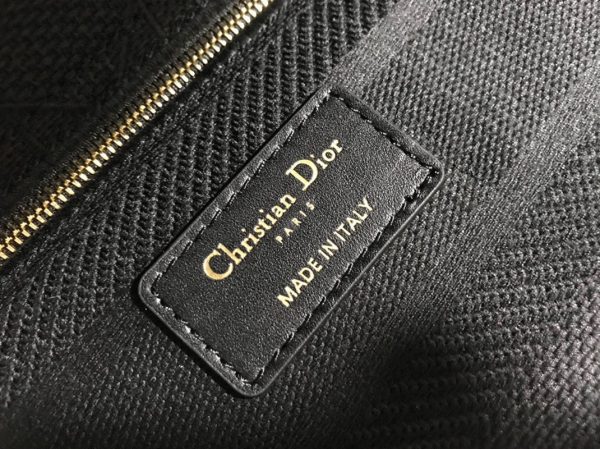 Réplique Sac Dior Lady D-Lite Medium en toile brodée Cannage noire – Image 8