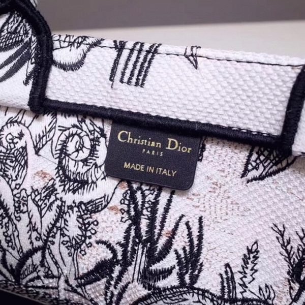 Fausse Sac Dior Book Tote Large en motif Carnivora Toile de Jouy – Image 4