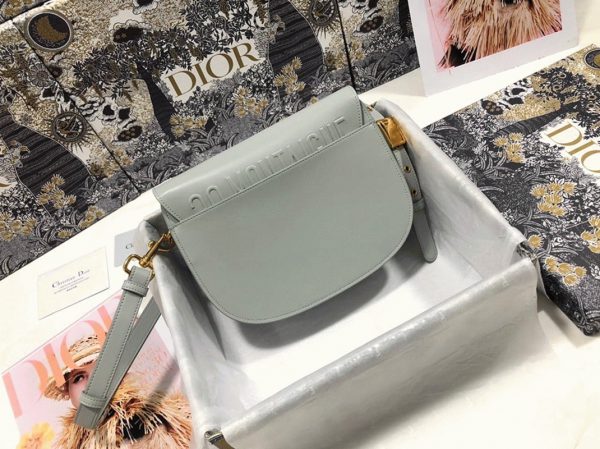 Contrefaçon Sac Dior Bobby Medium en gris – Image 7