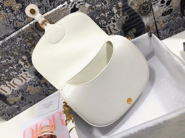 Réplique Sac Dior Bobby Medium en blanc – Image 6