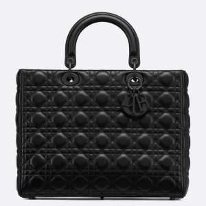 Contrefaçon Sac Dior Lady Dior Large en noir