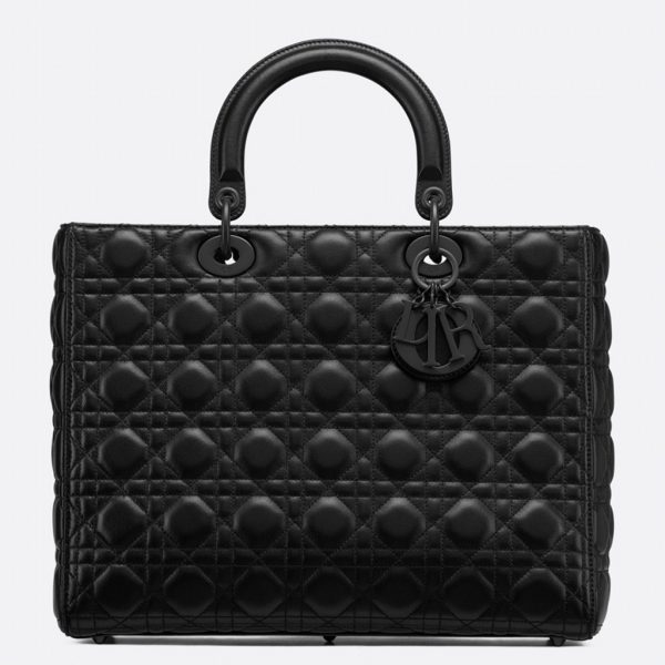Contrefaçon Sac Dior Lady Dior Large en noir