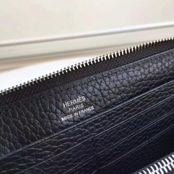 Réplique AAA Portefeuille Hermès Azap Zippé Noir – Image 4