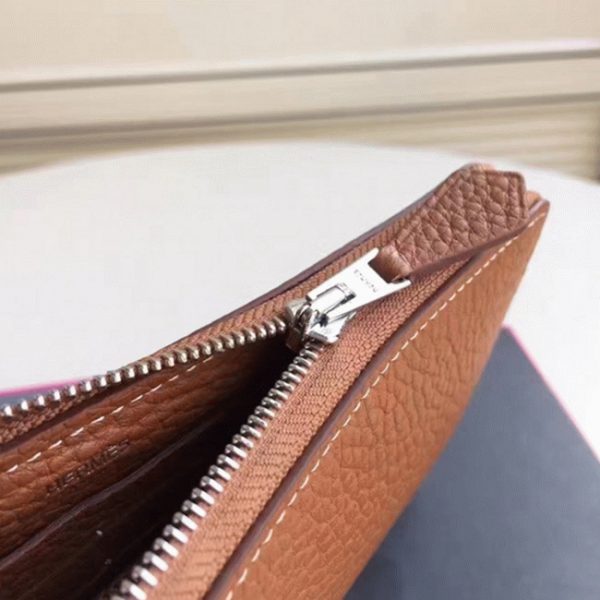 Réplique de Luxe Portefeuille Hermès Azap Zippé Marron – Image 8