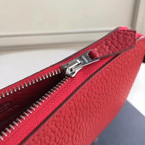 Fausse Portefeuille Hermès Rouge Azap Zippé – Image 3