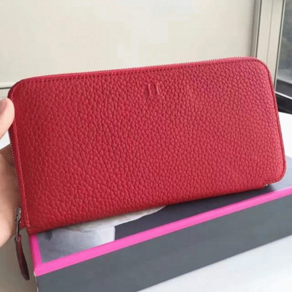 Fausse Portefeuille Hermès Rouge Azap Zippé