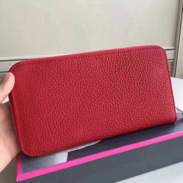 Fausse Portefeuille Hermès Rouge Azap Zippé – Image 2