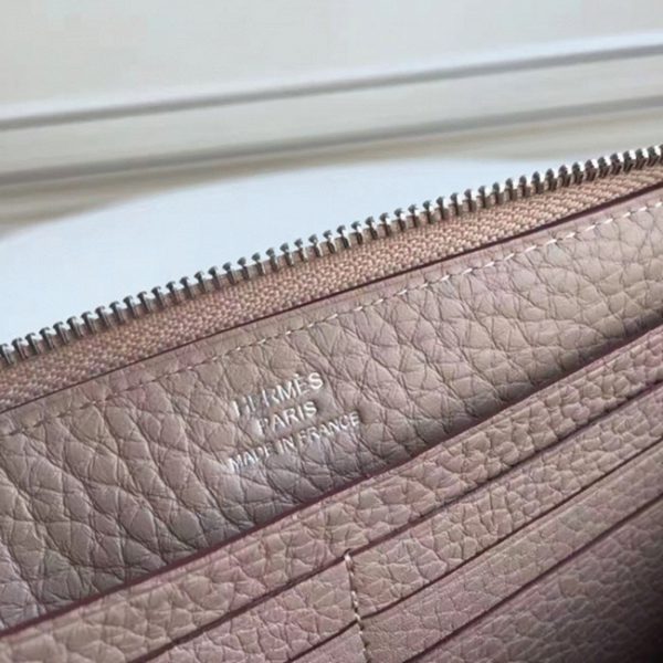 Imitation de Luxe Portefeuille Hermès Gris Azap Zippé – Image 4