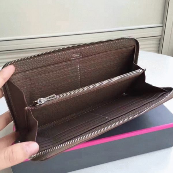 Réplique de Luxe Portefeuille Hermès étoupe Azap Zippé – Image 7