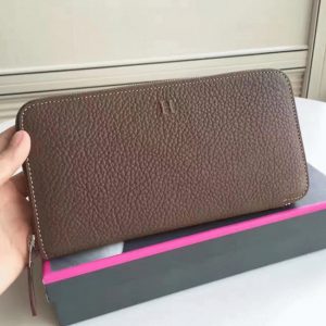 Réplique de Luxe Portefeuille Hermès étoupe Azap Zippé