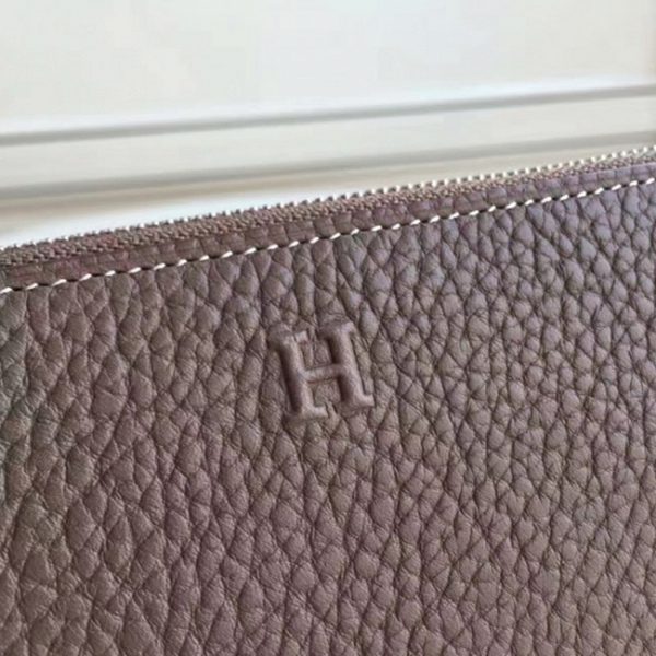 Réplique de Luxe Portefeuille Hermès étoupe Azap Zippé – Image 3